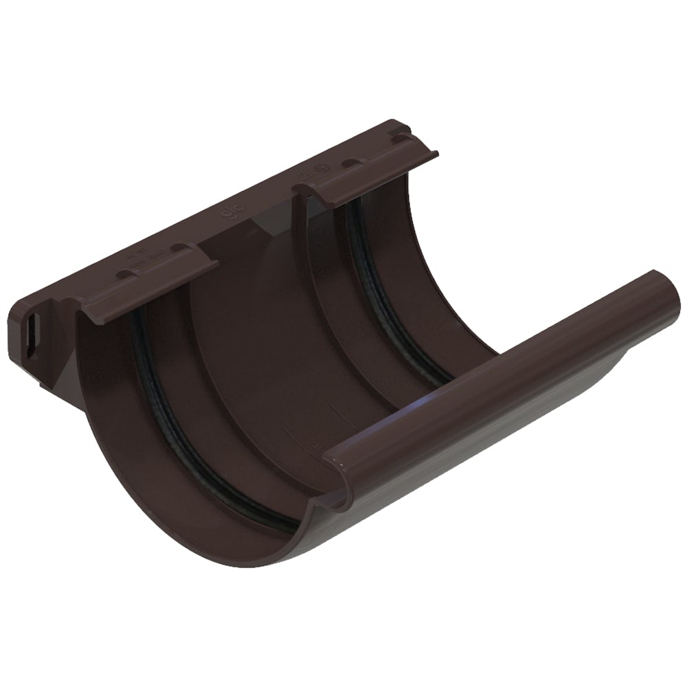 Соединитель желоба GLC PVC 152*100 mm RAL 8019 Тёмно-коричневый